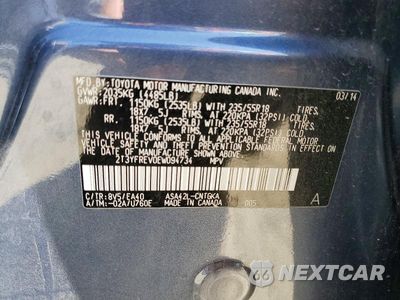 Zdjęcie 13 z 13 samochodu: 2014 TOYOTA RAV4 LIMITED VIN:2T3YFREV0EW094734 - miniatura