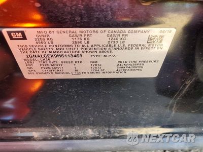 Zdjęcie 13 z 13 samochodu: 2017 CHEVROLET EQUINOX LT VIN:2GNALCEK9H6113463 - miniatura
