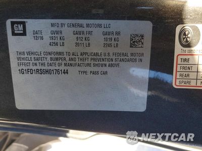 Zdjęcie 13 z 13 samochodu: 2017 CHEVROLET CAMARO LT VIN:1G1FD1RS6H0176144 - miniatura