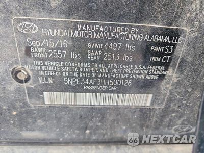 Zdjęcie 12 z 12 samochodu: 2017 HYUNDAI SONATA SPORT VIN:5NPE34AF3HH500126 - miniatura