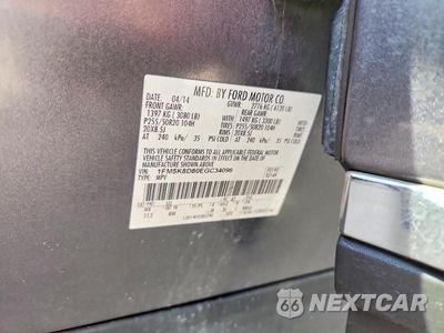 Zdjęcie 12 z 12 samochodu: 2014 FORD EXPLORER XLT VIN:1FM5K8D80EGC34096 - miniatura