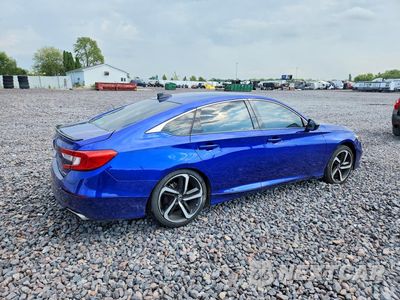Trzecie zdjęcie samochodu z tyłu: 2021 HONDA ACCORD SPORT VIN:1HGCV1F34MA080751 - miniatura
