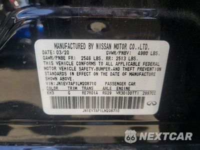Zdjęcie 12 z 12 samochodu: 2020 INFINITI Q50 3.0T PURE VIN:JN1EV7AP1LM208710 - miniatura