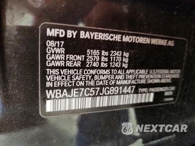 Zdjęcie 12 z 12 samochodu: 2018 BMW 540 XI VIN:WBAJE7C57JG891447 - miniatura