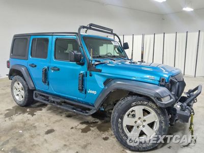 Czwarte zdjęcie samochodu z boku: 2019 JEEP WRANGLER UNLIMITED SPORT VIN:1C4HJXDG1KW662346 - miniatura