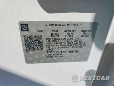 Zdjęcie 12 z 12 samochodu: 2019 CHEVROLET MALIBU LT VIN:1G1ZD5STXKF108098 - miniatura