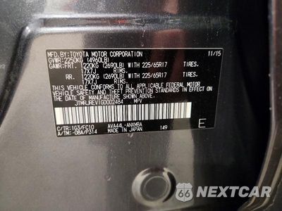 Zdjęcie 13 z 13 samochodu: 2016 TOYOTA RAV4 HV XLE VIN:JTMRJREV1GD002484 - miniatura