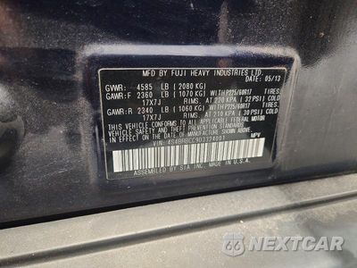 Zdjęcie 12 z 12 samochodu: 2013 SUBARU OUTBACK 2.5I PREMIUM VIN:4S4BRBCC9D3324001 - miniatura