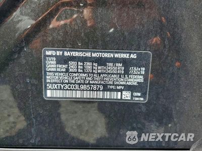 Zdjęcie 13 z 13 samochodu: 2020 BMW X3 SDRIVE30I VIN:5UXTY3C03L9B57879 - miniatura