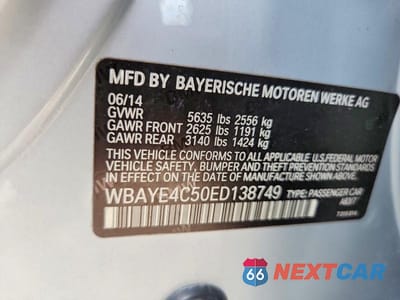 Zdjęcie 13 z 13 samochodu: 2014 BMW 740 LI VIN:WBAYE4C50ED138749 - miniatura