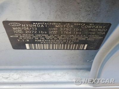 Zdjęcie 12 z 12 samochodu: 2013 HYUNDAI ELANTRA GLS VIN:KMHDH4AE8DU812703 - miniatura