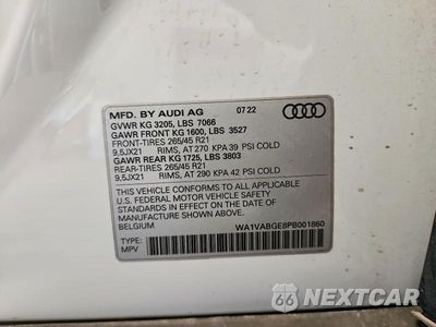 Zdjęcie 13 z 13 samochodu: 2023 AUDI E-TRON CHRONOS VIN:WA1VABGE8PB001860 - miniatura