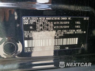 Zdjęcie 13 z 13 samochodu: 2020 TOYOTA RAV4 XLE PREMIUM VIN:2T3A1RFV5LW134124 - miniatura