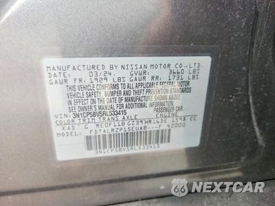 Zdjęcie 13 z 13 samochodu: 2024 NISSAN KICKS S VIN:3N1CP5BV5RL533415 - miniatura