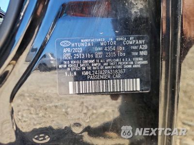 Zdjęcie 12 z 12 samochodu: 2023 HYUNDAI SONATA SE VIN:KMHL24JA2PA318367 - miniatura