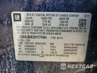 Zdjęcie 13 z 13 samochodu: 2017 CHEVROLET EQUINOX LS VIN:2GNALBEK2H1578464 - miniatura
