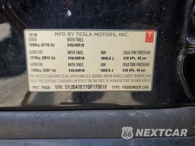 Zdjęcie 13 z 13 samochodu: 2016 TESLA MODEL S VIN:5YJSA1E17GF170610 - miniatura