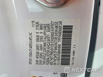 Zdjęcie 13 z 13 samochodu: 2019 HONDA ACCORD SPORT VIN:1HGCV1F39KA016430 - miniatura