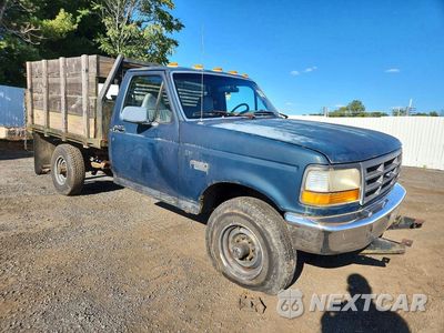 Czwarte zdjęcie samochodu z boku: 1996 FORD F250 FLATBED TRUCK VIN:2FTHF26H9TCA14826 - miniatura