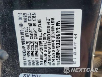 Zdjęcie 14 z 14 samochodu: 2013 HONDA CR-V EXL VIN:5J6RM4H70DL001507 - miniatura