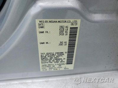 Zdjęcie 12 z 12 samochodu: 2020 NISSAN ALTIMA S VIN:1N4BL4BV7LC150082 - miniatura