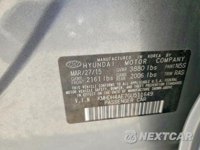 Zdjęcie 12 z 12 samochodu: 2016 HYUNDAI ELANTRA SE VIN:KMHDH4AE7GU511649 - miniatura