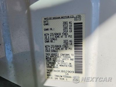 Zdjęcie 14 z 14 samochodu: 2023 NISSAN ROGUE SV VIN:5N1BT3BA3PC802909 - miniatura