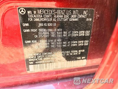 Zdjęcie 12 z 12 samochodu: 2000 MERCEDES-BENZ ML 320 VIN:4JGAB54E4YA147425 - miniatura