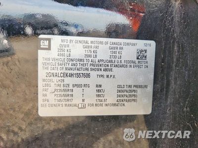 Zdjęcie 14 z 14 samochodu: 2017 CHEVROLET EQUINOX LT VIN:2GNALCEK4H1557606 - miniatura