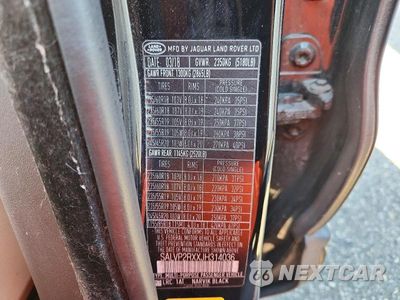 Zdjęcie 13 z 13 samochodu: 2018 LAND ROVER RANGE ROVER EVOQUE SE VIN:SALVP2RXXJH314036 - miniatura