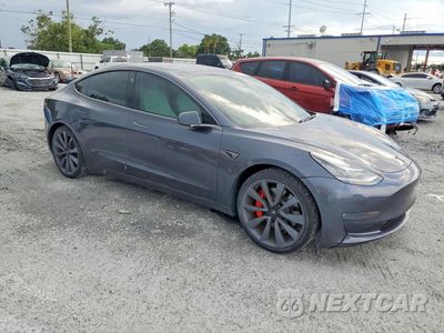Czwarte zdjęcie samochodu z boku: 2019 TESLA MODEL 3 VIN:5YJ3E1EB2KF447691 - miniatura