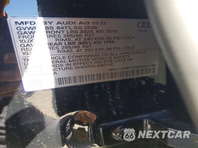 Zdjęcie 14 z 14 samochodu: 2022 AUDI Q8 PREMIUM PLUS VIN:WA1BVBF10ND021186 - miniatura