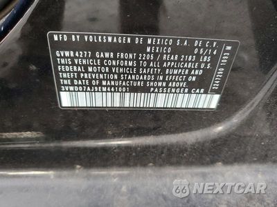 Zdjęcie 12 z 12 samochodu: 2014 VOLKSWAGEN JETTA SE VIN:3VWD07AJ9EM441001 - miniatura