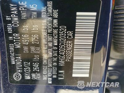 Zdjęcie 13 z 13 samochodu: 2012 HYUNDAI GENESIS 3.8L VIN:KMHGC4DD5CU203520 - miniatura