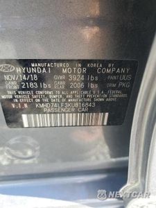 Zdjęcie 12 z 12 samochodu: 2019 HYUNDAI ELANTRA SE VIN:KMHD74LF3KU816843 - miniatura