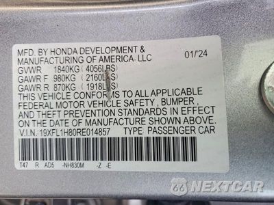 Zdjęcie 12 z 12 samochodu: 2024 HONDA CIVIC SPORT VIN:19XFL1H80RE014857 - miniatura