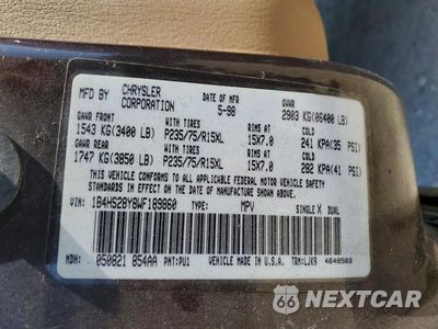 Zdjęcie 13 z 13 samochodu: 1998 DODGE DURANGO VIN:1B4HS28Y8WF189860 - miniatura