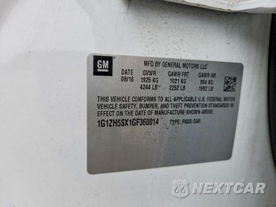 Zdjęcie 12 z 12 samochodu: 2016 CHEVROLET MALIBU PREMIER VIN:1G1ZH5SX1GF360014 - miniatura
