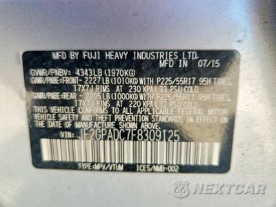 Zdjęcie 14 z 14 samochodu: 2015 SUBARU XV CROSSTREK 2.0 PREMIUM VIN:JF2GPADC7F8309125 - miniatura