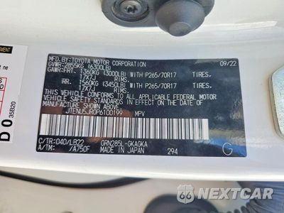 Zdjęcie 13 z 13 samochodu: 2023 TOYOTA 4RUNNER SR5 PREMIUM VIN:JTENU5JR0P6100199 - miniatura