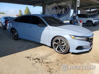 Czwarte zdjęcie samochodu z boku: 2022 HONDA ACCORD SPORT VIN:1HGCV1F30NA055623 - miniatura