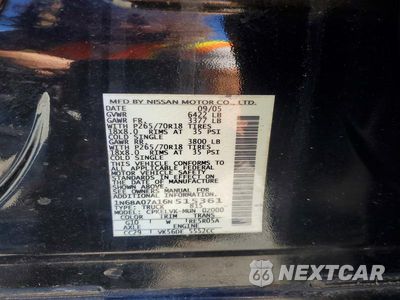 Zdjęcie 12 z 12 samochodu: 2006 NISSAN TITAN XE FFV VIN:1N6BA07A16N515361 - miniatura