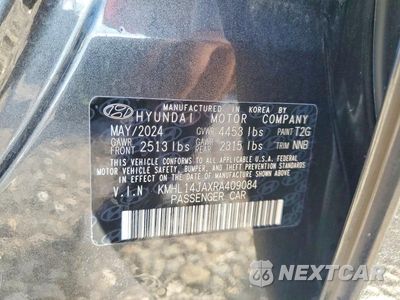 Zdjęcie 12 z 12 samochodu: 2024 HYUNDAI SONATA SEL VIN:KMHL14JAXRA409084 - miniatura