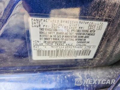 Zdjęcie 12 z 12 samochodu: 2016 NISSAN SENTRA SV VIN:3N1AB7AP5GY292198 - miniatura