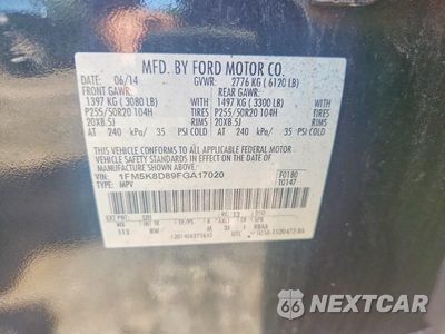 Zdjęcie 13 z 13 samochodu: 2015 FORD EXPLORER XLT VIN:1FM5K8D89FGA17020 - miniatura