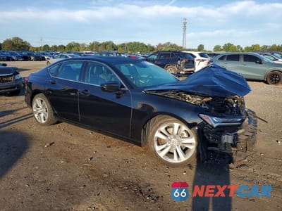 Czwarte zdjęcie samochodu z boku: 2022 ACURA TLX TECHNOLOGY VIN:19UUB5F47NA003337 - miniatura
