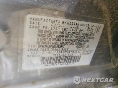 Zdjęcie 12 z 12 samochodu: 2016 NISSAN VERSA 1.6 SV VIN:3N1CN7AP5GL883077 - miniatura