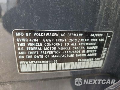 Zdjęcie 12 z 12 samochodu: 2021 VOLKSWAGEN ARTEON SE VIN:WVWAR7AN4ME011136 - miniatura