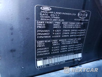 Zdjęcie 13 z 13 samochodu: 2017 LAND ROVER RANGE ROVER SPORT SVR VIN:SALWZ2FE6HA155925 - miniatura