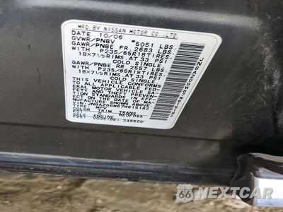Zdjęcie 13 z 13 samochodu: 2007 NISSAN MURANO S VIN:JN8AZ08W67W615182 - miniatura